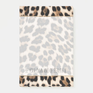 Creamy Brown Black Leopard Print Post-it Notes