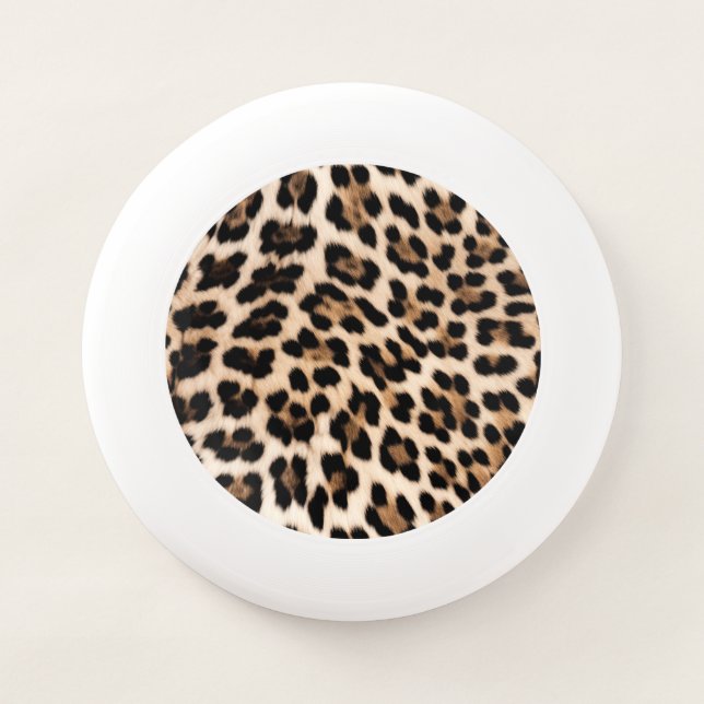 Creamy Brown Black Leopard Wham-O Frisbee (Front)