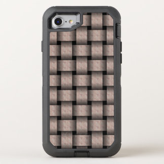 Creamy Cocoa Basket Weave OtterBox Defender iPhone SE/8/7 Case