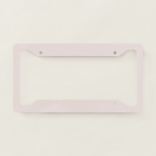 Creamy Coconut Neutral Solid Color Print License Plate Frame