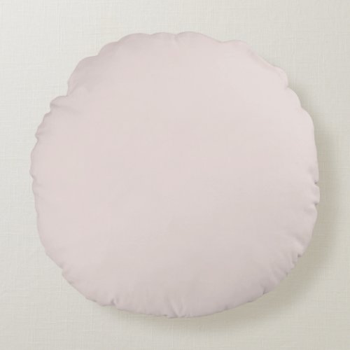 Creamy Coconut Neutral Solid Color Print Round Pillow