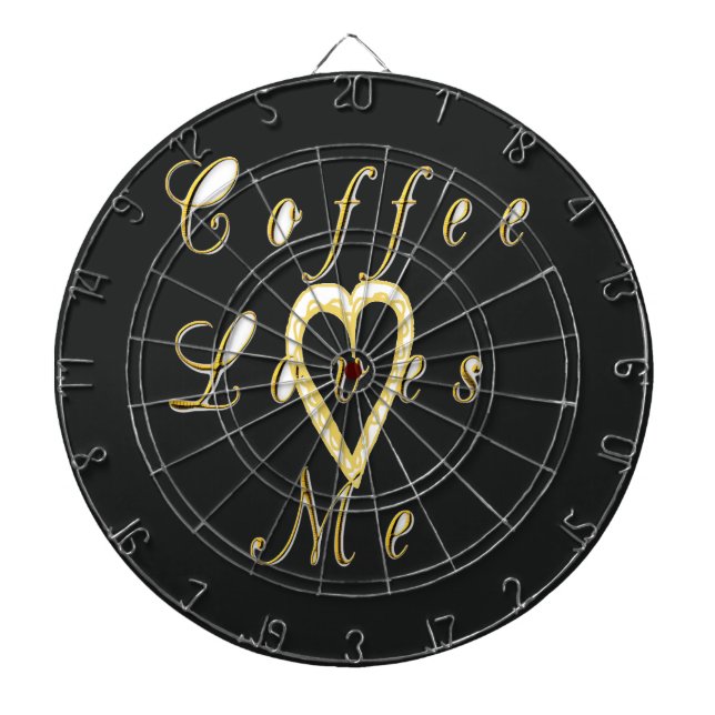 Creamy Coffee Lovers Design Dart Board (Front)