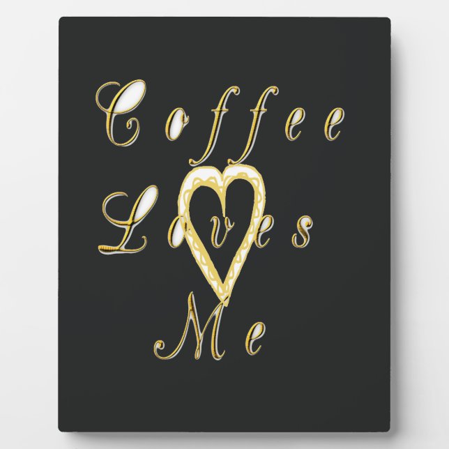 Creamy Coffee Lovers Design Plaque (Front)