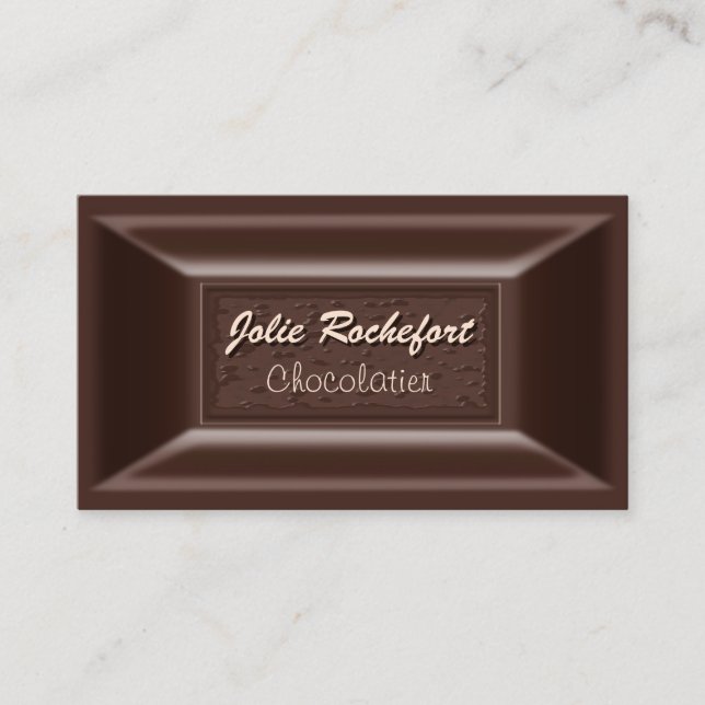 Creamy Dark Chocolate Chocolatier Business Cards (Front)