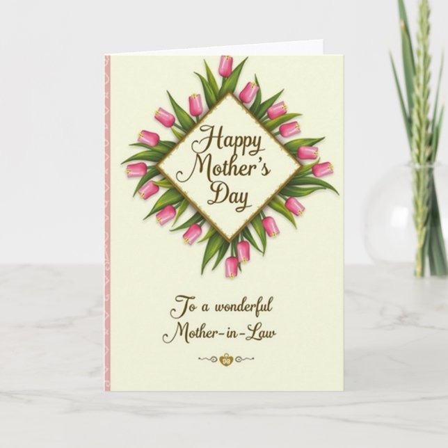Creamy Diamond Mothers Day Card (Front)