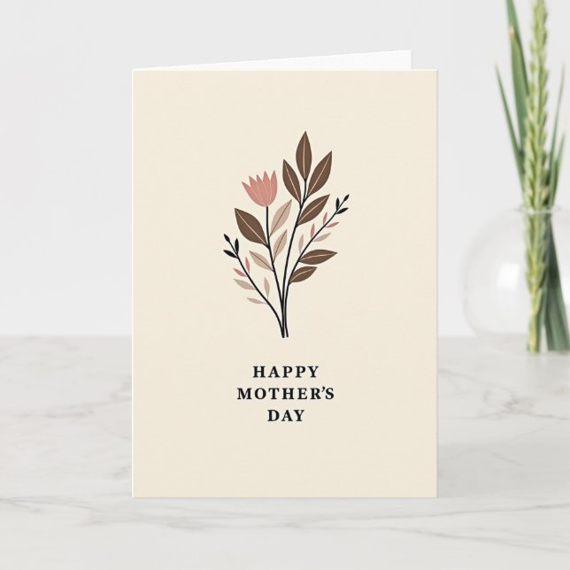 Creamy Floral Pattern Card (Front)