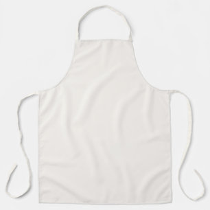 Creamy Floral White Solid Color Apron