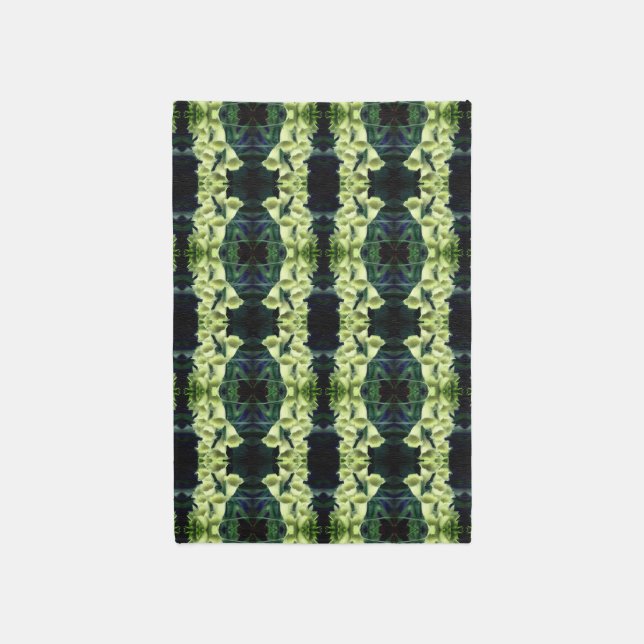 Creamy Foxglove Flowers Abstract Pattern Rug (Front (Vertical))