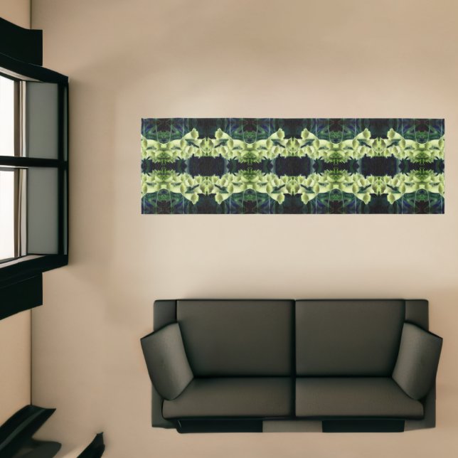 Creamy Foxglove Flowers Abstract Pattern Runner (Insitu (Indoor 1))