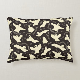 Creamy Ghosts - Halloween pattern. Accent Pillow