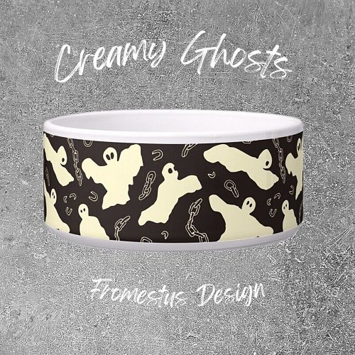 Creamy Ghosts _ Halloween pattern Bowl