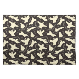 Creamy Ghosts - Halloween pattern. Cloth Placemat
