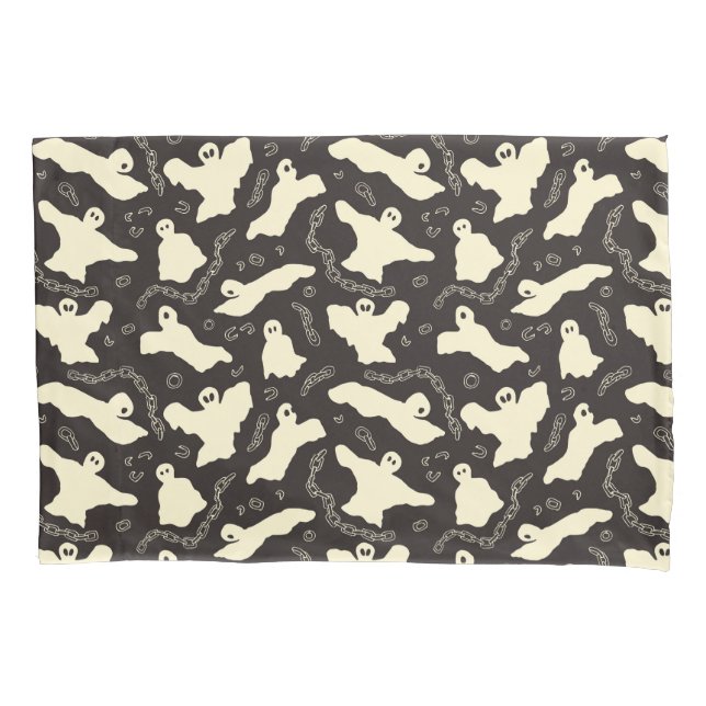 Creamy Ghosts - Halloween pattern. Pillow Case (Front)