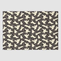 Creamy Ghosts - Halloween pattern. Tissue Paper