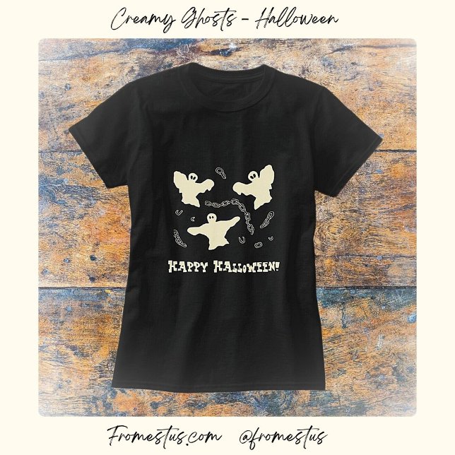 Creamy Ghosts - Happy Halloween! T-Shirt (Creator Uploaded)