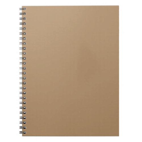 Creamy Iced Coffee Solid Color Print Neutral Notebook