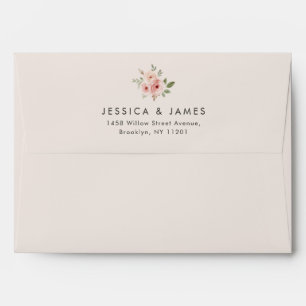 Creamy Ivory Chic Wedding Envelope