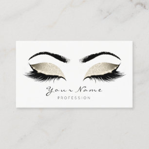 Creamy Ivory Makeup Artist Lashes Beauty Studio Appointment Card