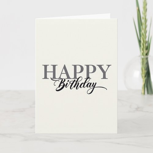 Creamy Joyful Birthday Card