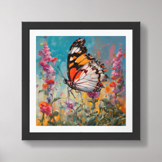 Creamy Marble-wing Butterfly Frame Photo Framed Art