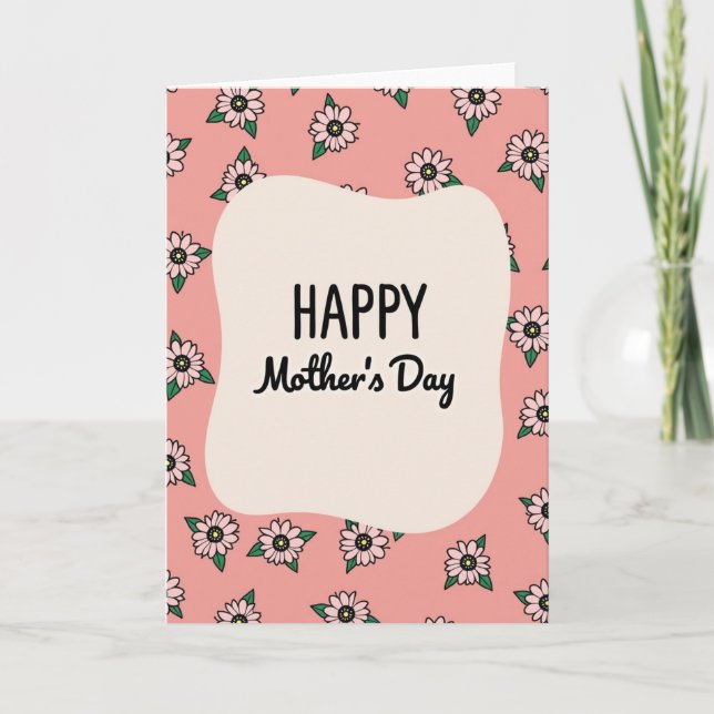 Creamy Mothers Day Design Card (Front)