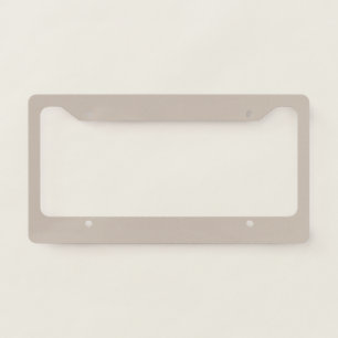 Creamy Mushroom Solid Color License Plate Frame