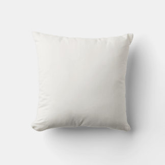 Creamy Off White Solid Color Coordinates with Vert Throw Pillow