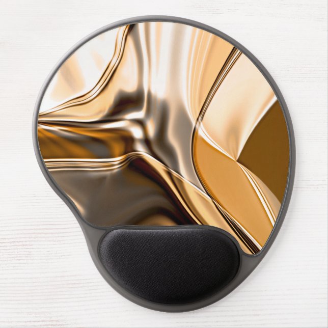Creamy orange to brown twisted reflecting lighting gel mouse pad (Front)