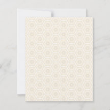 Creamy Peach Hexagon  4.5" x 5.6" Flat Paper Sheet