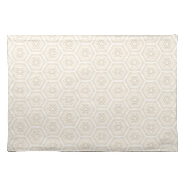 Creamy Peach Hexagon Placemats  20" x 14" (Front)