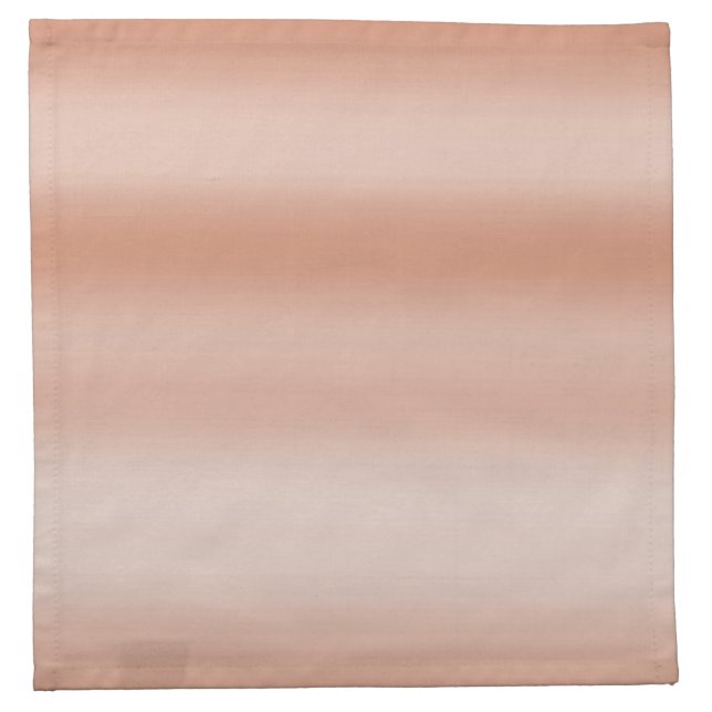 Creamy Peach Rose Blush Ombre  Cloth Napkin (Front)