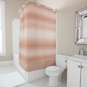 Creamy Peach Rose Blush Ombre Shower Curtain