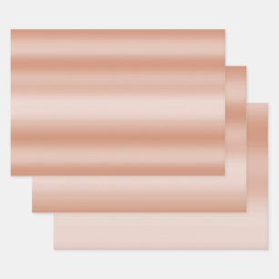 Creamy Peach Rose Blush Ombre Wrapping Paper Sheets