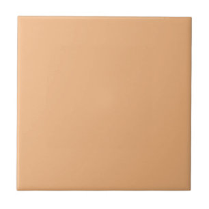 Creamy Peach Solid Color   #f2b57f Ceramic Tile