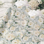 Creamy Peony & Silver Sage Eucalyptus Greenery Wrapping Paper<br><div class="desc">A creamy white wedding wrapping paper featuring watercolor painted peonies and silver eucalyptus greenery against a sage green background. Great for weddings,  anniversaries,  birthdays and crafting.</div>