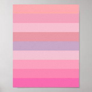 Creamy Pink Stripes Poster