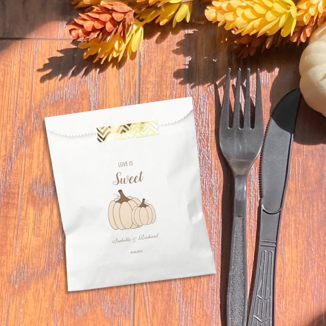 Creamy Pumpkins Fall Wedding Favor Bags (Creator Uploaded)