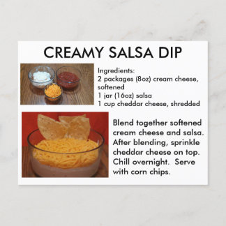 Creamy Salsa Dip Recipe Card