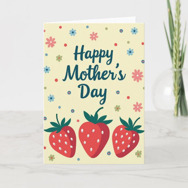 Creamy Script Fruits Card (Front)