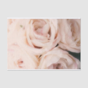 Creamy Soft Blush Pink Roses Elegant Wedding Tissue Paper