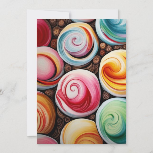 Creamy Swirls Holiday Card (Front)