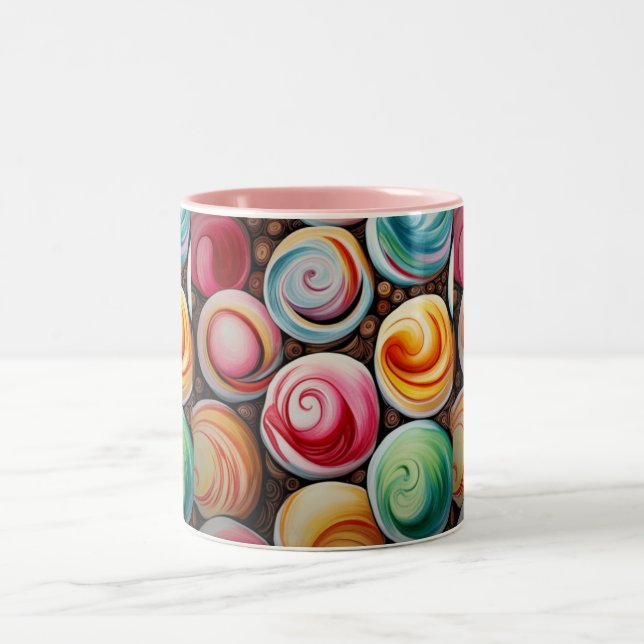 Creamy Swirls Two-Tone Coffee Mug (Center)