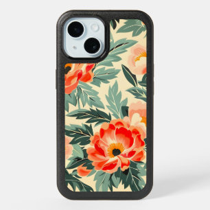 Creamy Vintage Peach Blossom Watercolor iPhone 15 Case