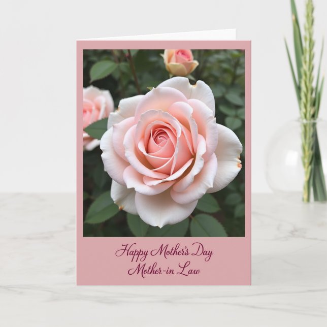 Creamy White Blossom Mothers Day Card (Front)