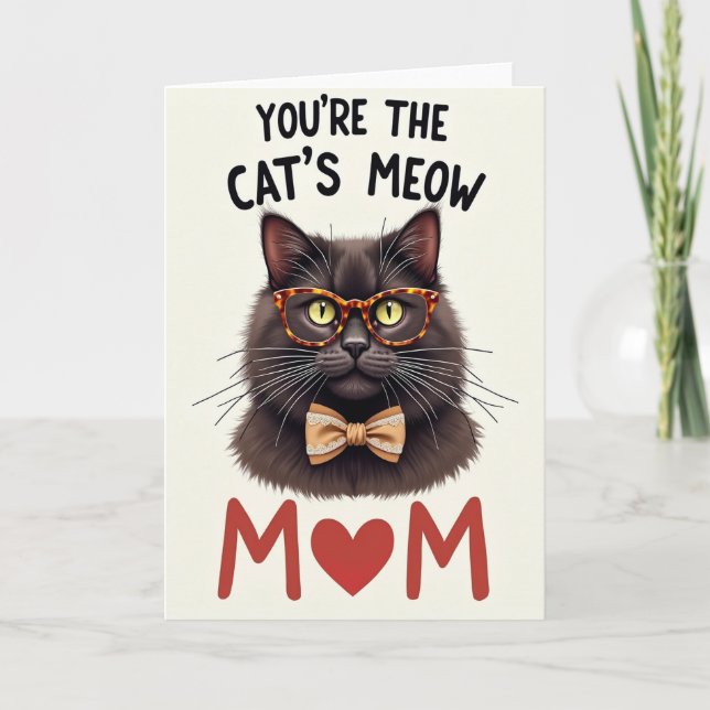 Creamy White Feline Card (Front)