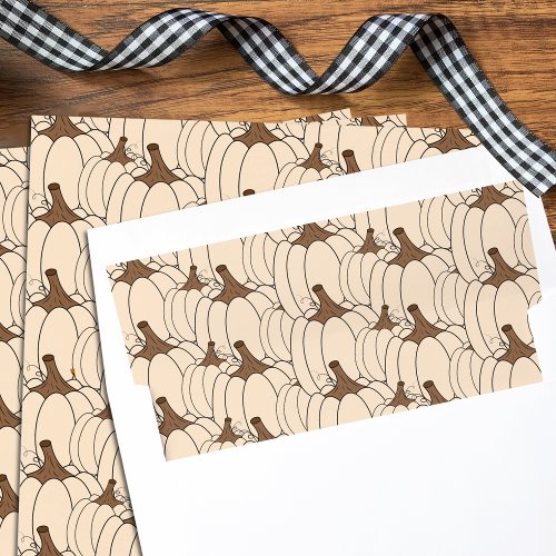 Creamy White Pumpkin Patch Fall Envelope Liner