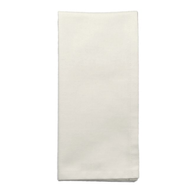 Creamy White Solid Color Cloth Napkin (Folded)