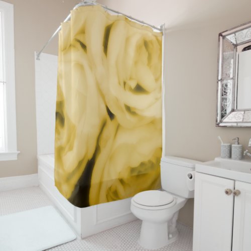 Creamy Yellow Roses Shabby_Chic Glam    Shower Curtain