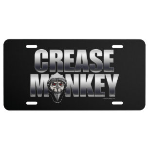 Crease Monkey (Hockey Goalie) License Plate