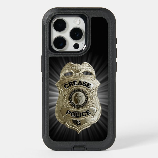 Crease Police (Hockey Goalie) iPhone 15 Pro Case (Back)